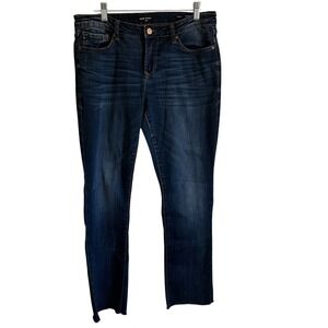 Dear John Skinny Bootcut Jeans Dark Wash Frayed‎ Hem Denim Size 30